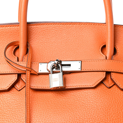 Hermes Taurillon Clemence Birkin 40 Orange 14 of 14
