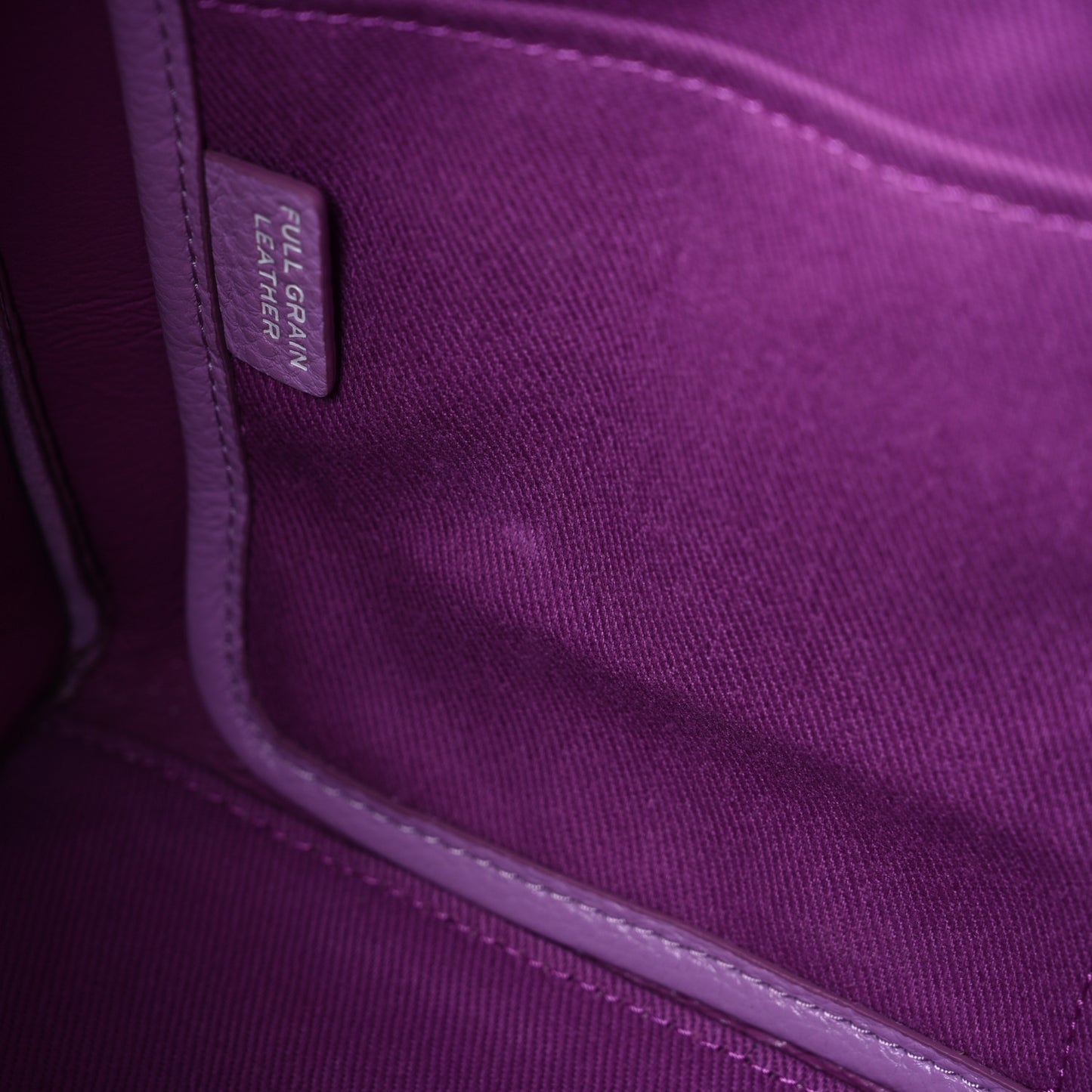 Grained Calfskin Medium The Tote Bag Regal Orchid
