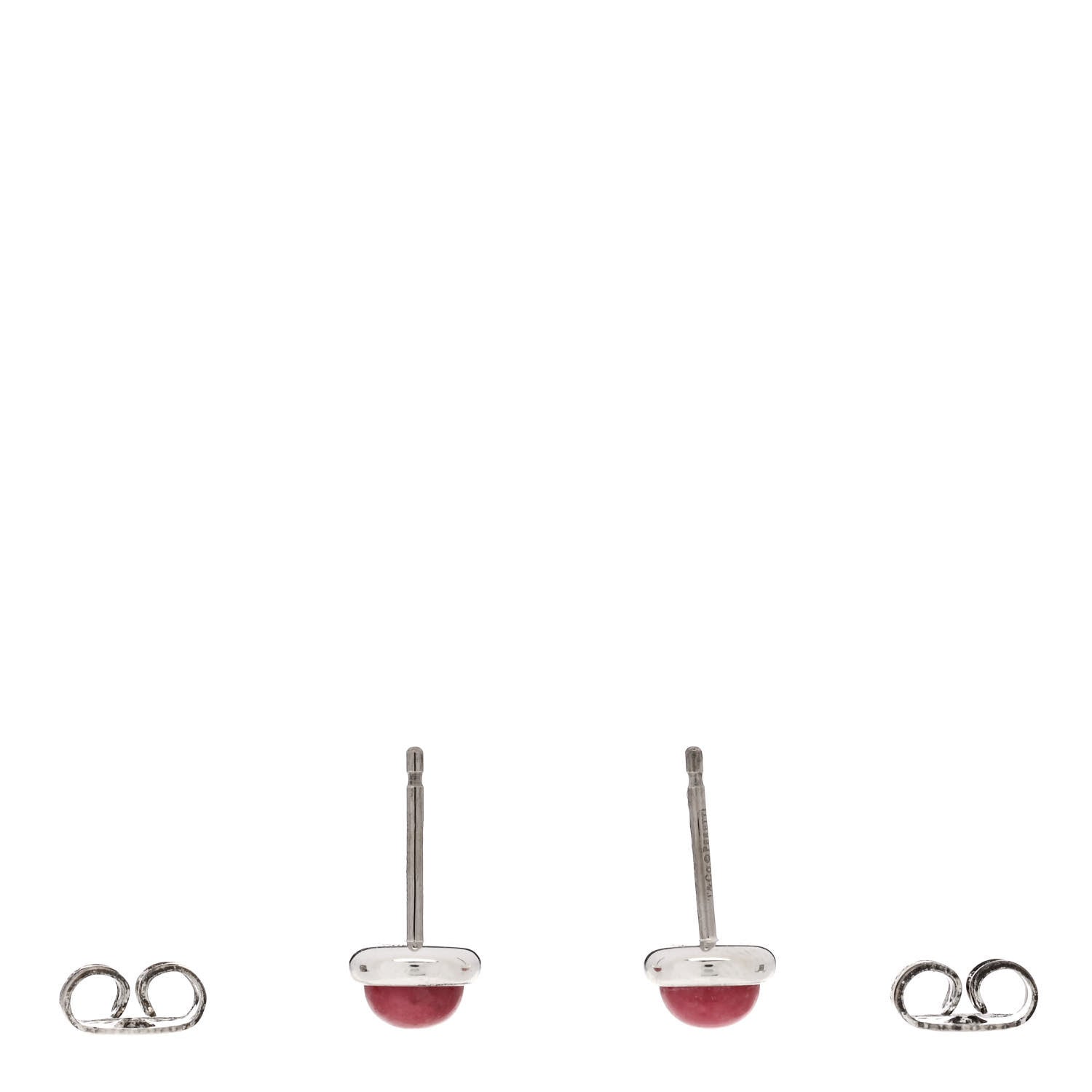 Tiffany Sterling Silver Rhodonite Elsa Peretti Color by the Yard Earrings 3 of 5