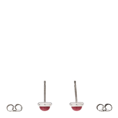 Tiffany Sterling Silver Rhodonite Elsa Peretti Color by the Yard Earrings 3 of 5