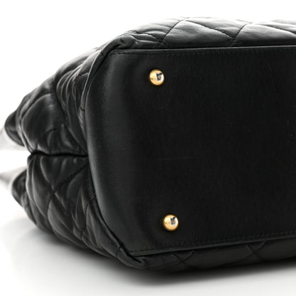 Chanel Calfskin Quilted Large Soft Elegance Tote Black 9 of 11