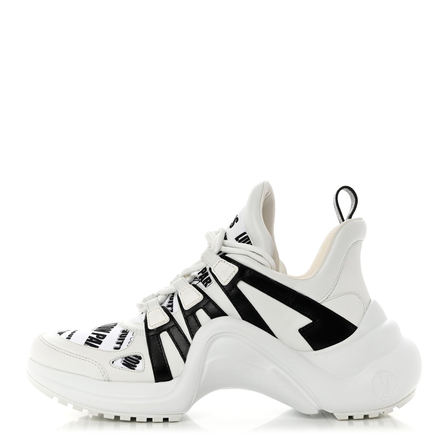 Louis Vuitton X FORNASETTI Calfskin Technical Nylon LV Archlight Sneaker 38.5 Black 1 of 9