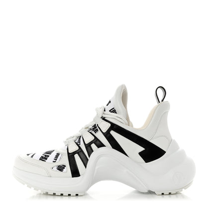 Louis Vuitton X FORNASETTI Calfskin Technical Nylon LV Archlight Sneaker 38.5 Black 1 of 9