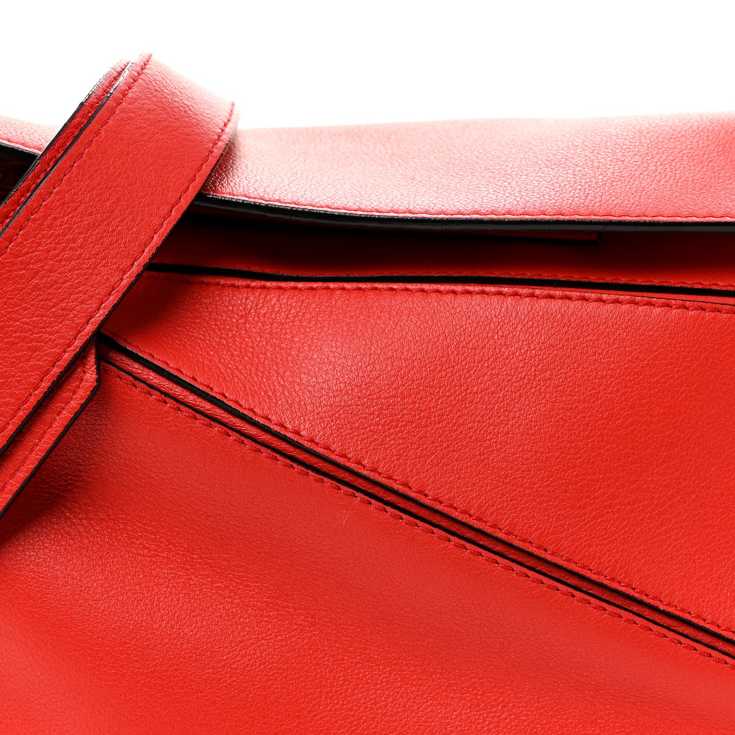 Loewe Calfskin Small Puzzle Bag Scarlet 7 of 10