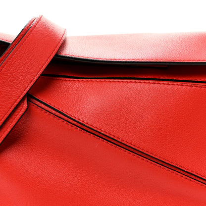 Loewe Calfskin Small Puzzle Bag Scarlet 7 of 10