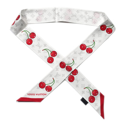 Louis Vuitton LV X TM Silk Monogram Cerises Bandeau White 1 of 4