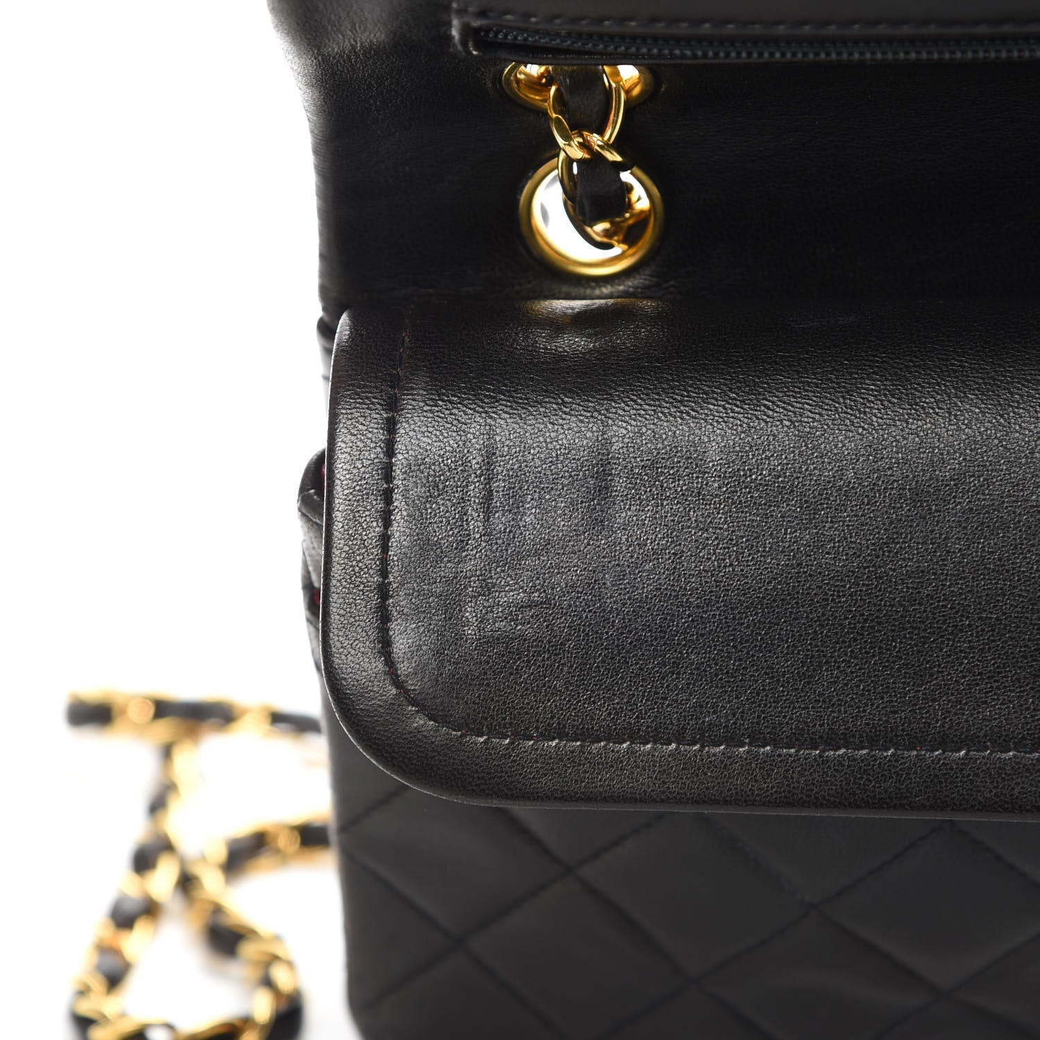 Chanel Lambskin Quilted Small Double Flap Black 14 of 16