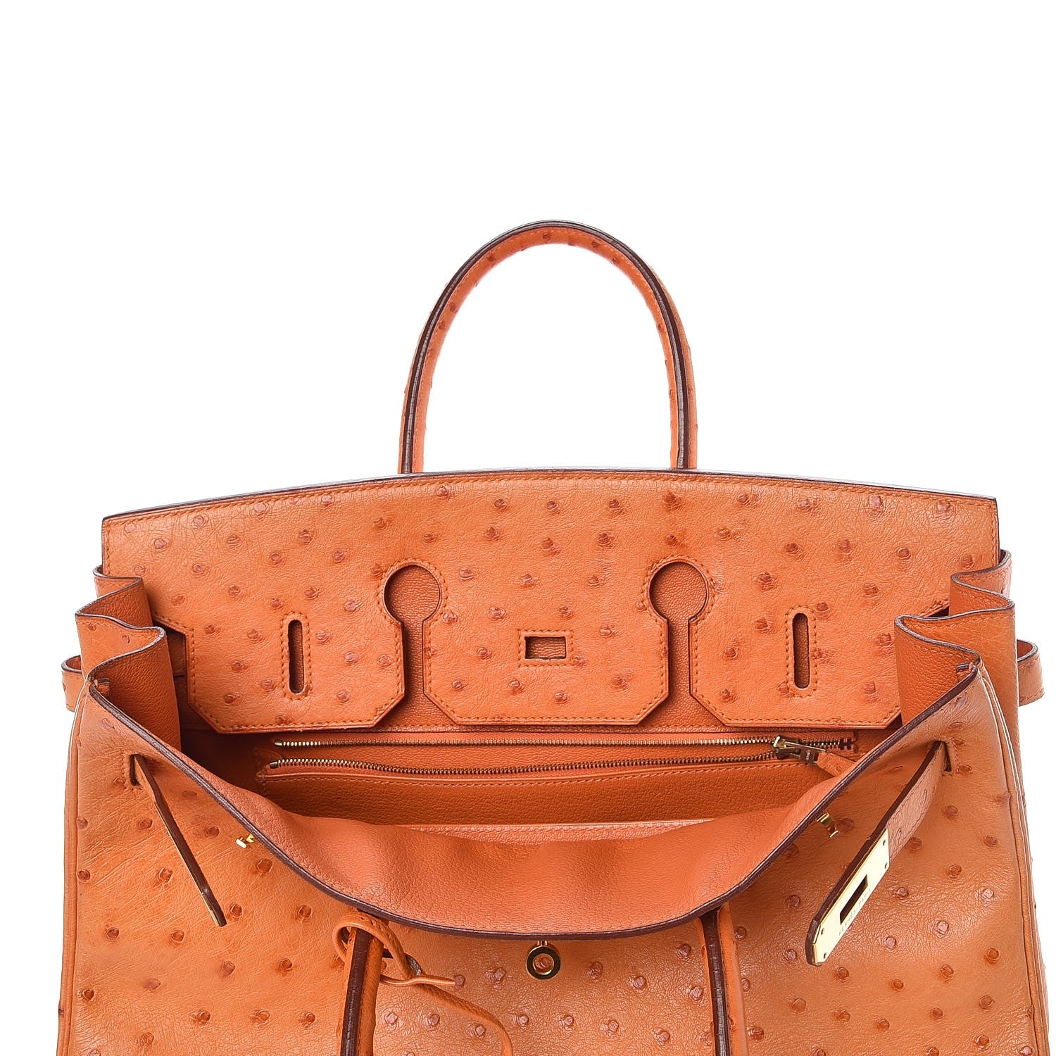 Hermes Ostrich Birkin 35 Orange 13 of 34