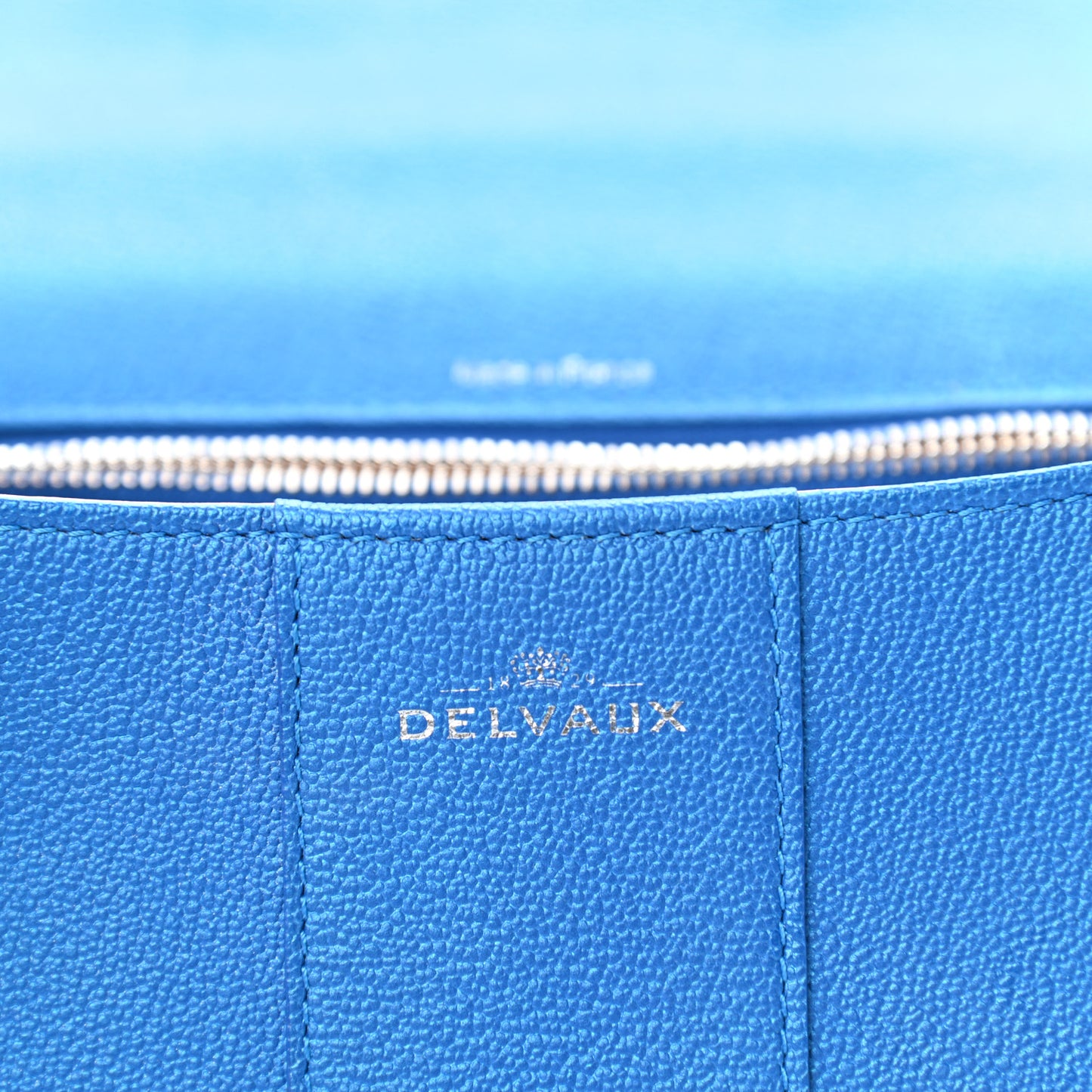 Metallic Grained Calfskin MM Brillant Satchel Satin Electric