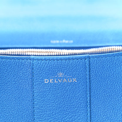 Delvaux Metallic Grained Calfskin MM Brillant Satchel Satin Electric 7 of 12