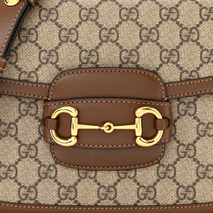 Gucci GG Supreme Monogram Horsebit 1955 Shoulder Bag Beige Brown Sugar 8 of 11