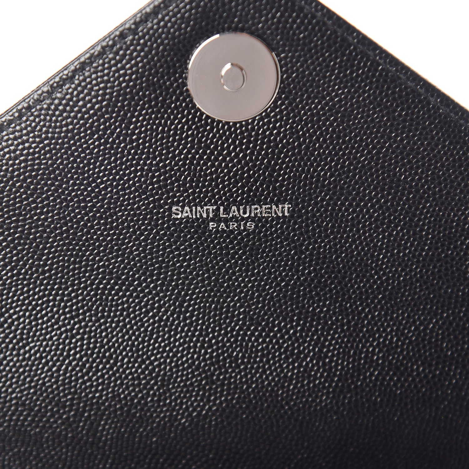 Saint Laurent Grain De Poudre Matelasse Chevron Large Monogram Satchel Black 6 of 9