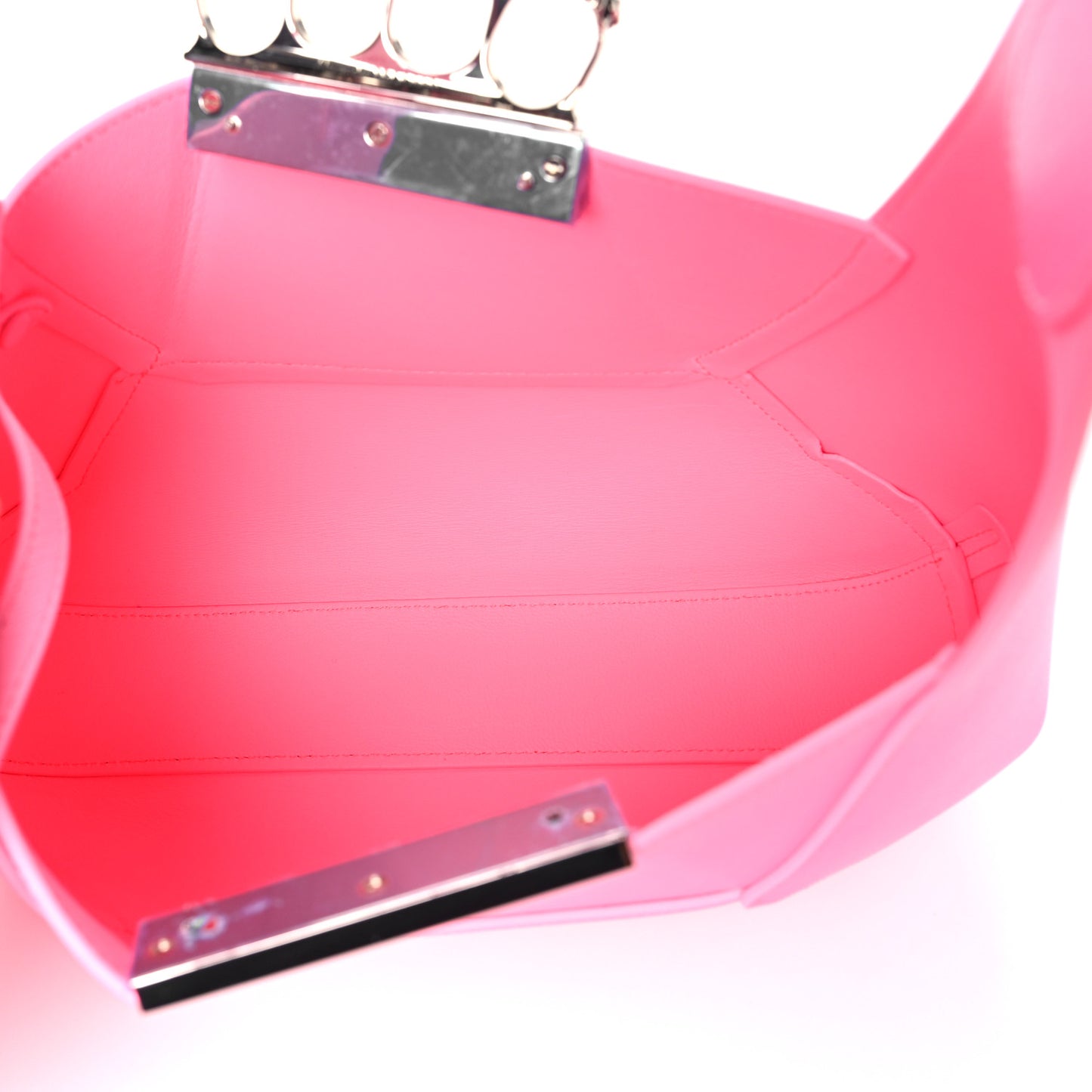 Smooth Calfskin Jeweled Hobo Bag Fluo Pink