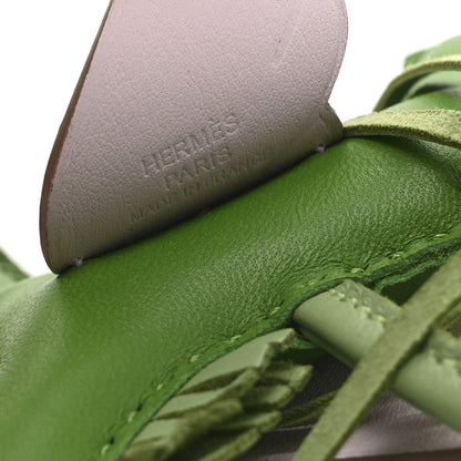 Hermes Milo Lambskin Grigri Rodeo Pegase Horse Bag Charm PM Vert Yucca Vert Criquet Mauve Pale 3 of 5