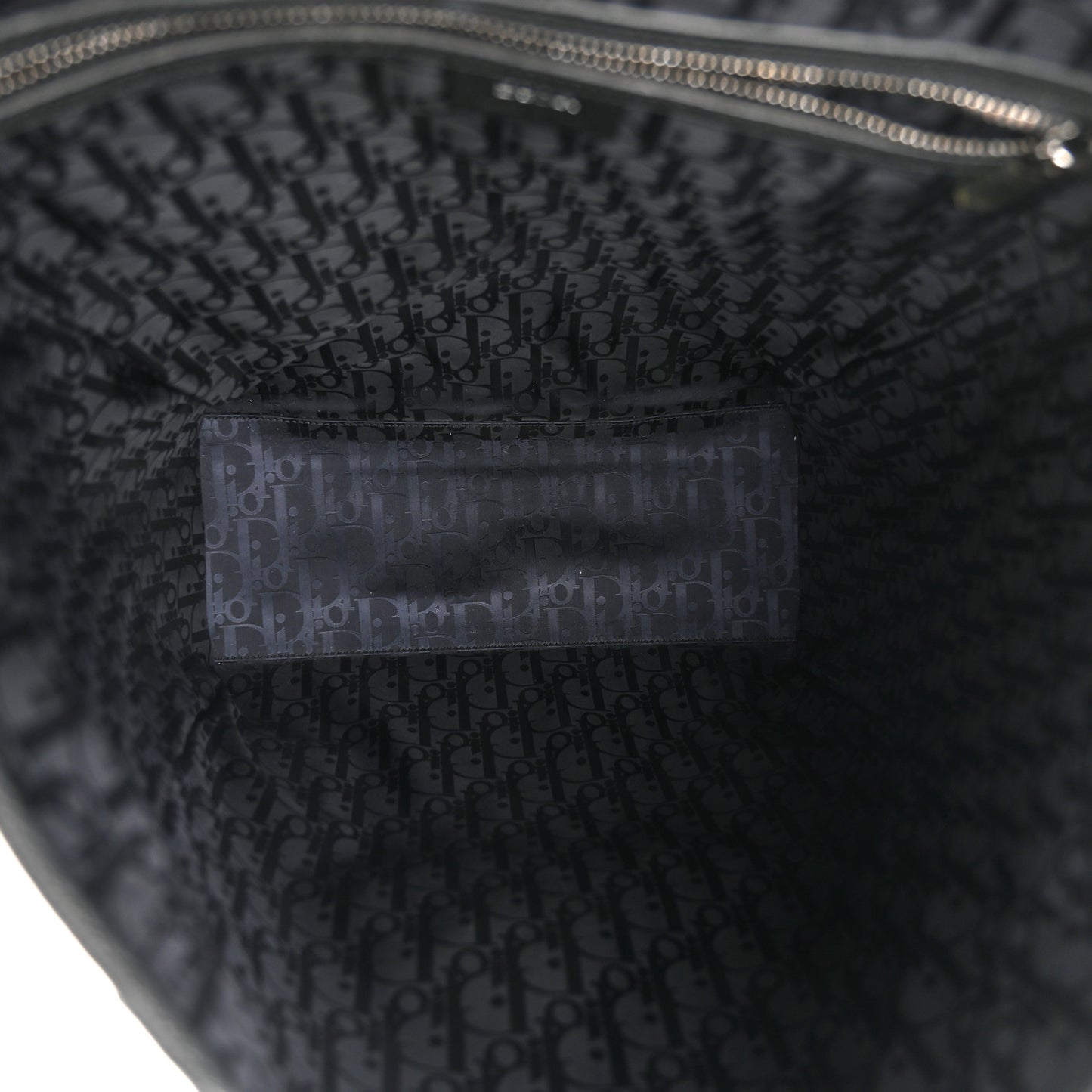Grained Calfskin Saddle Backpack Black