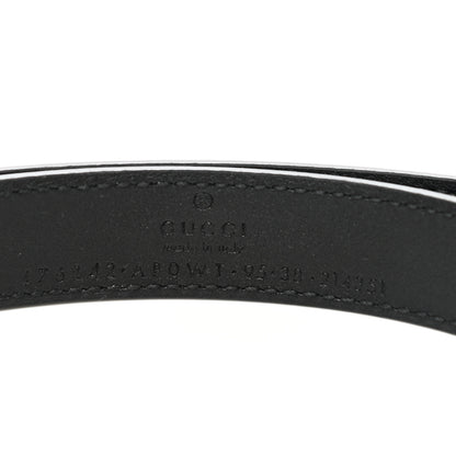Gucci Calfskin Pearl Double G 20mm Belt 95 38 Black Cream 3 of 5