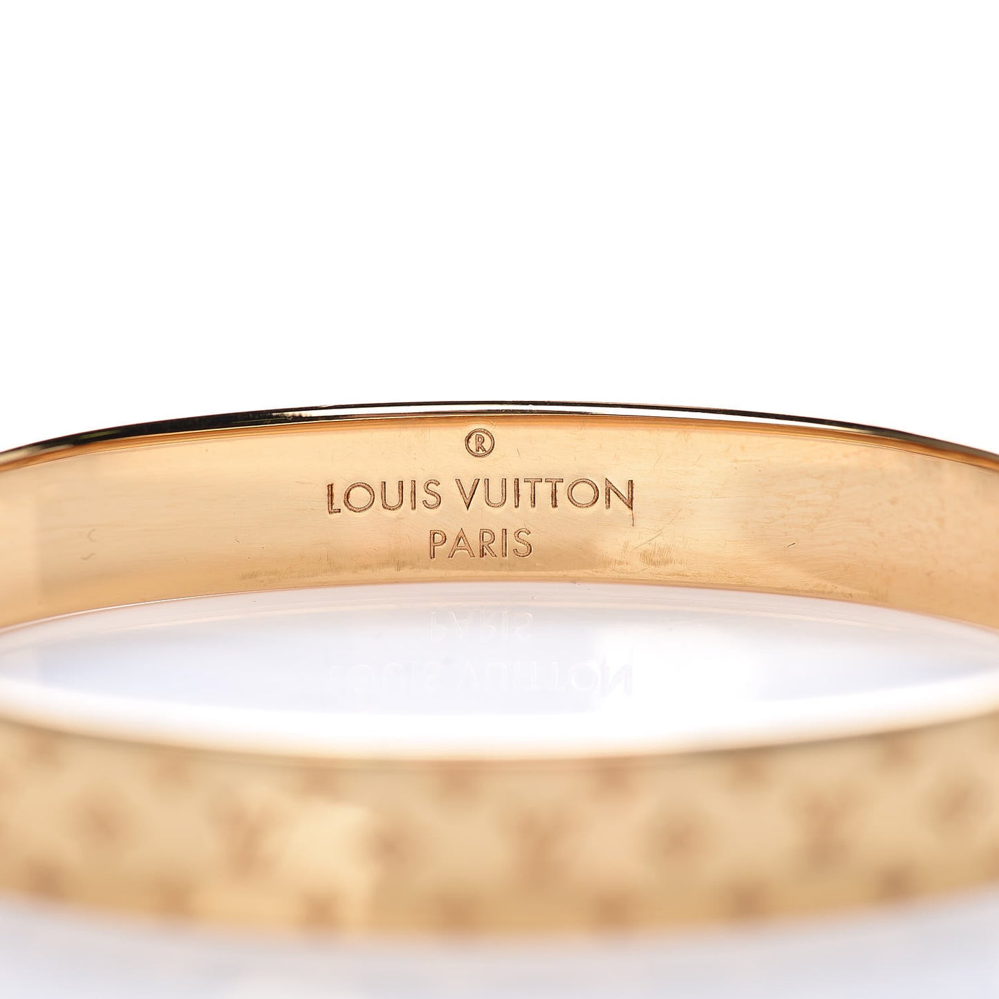 Brass Monogram Nanogram Cuff M Gold