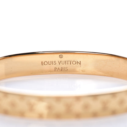Louis Vuitton Brass Monogram Nanogram Cuff M Gold 4 of 7