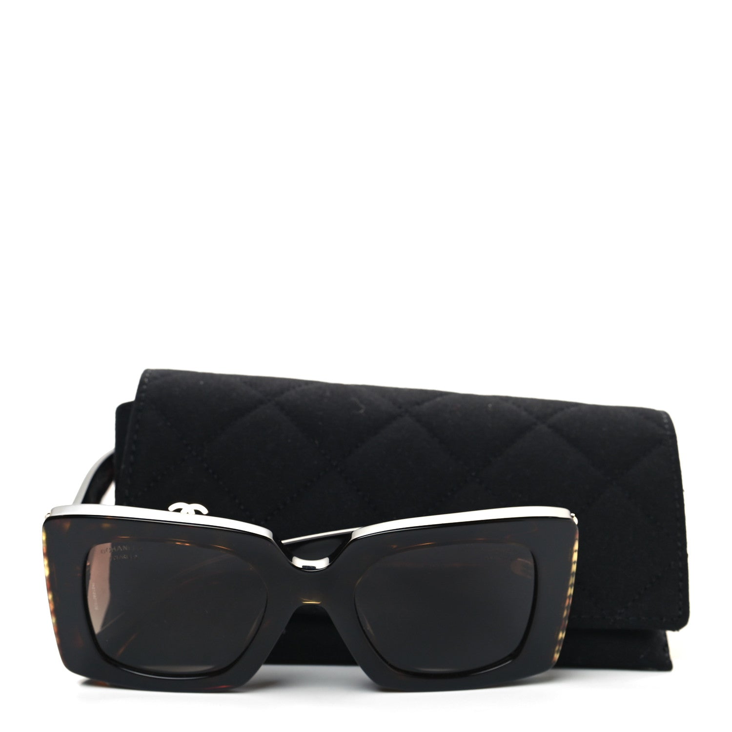 Chanel Acetate Pearl Rectangle Sunglasses 5480-H-A Tortoise 10 of 10