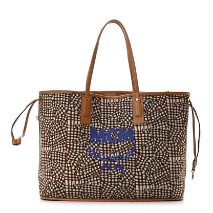 MCM Visetos Large Liz Reversible Shopper Tote Cognac 2 of 15