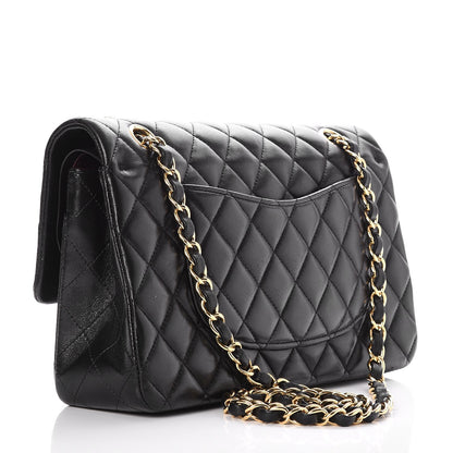 Chanel Lambskin Quilted Medium Double Flap Black 4 of 8