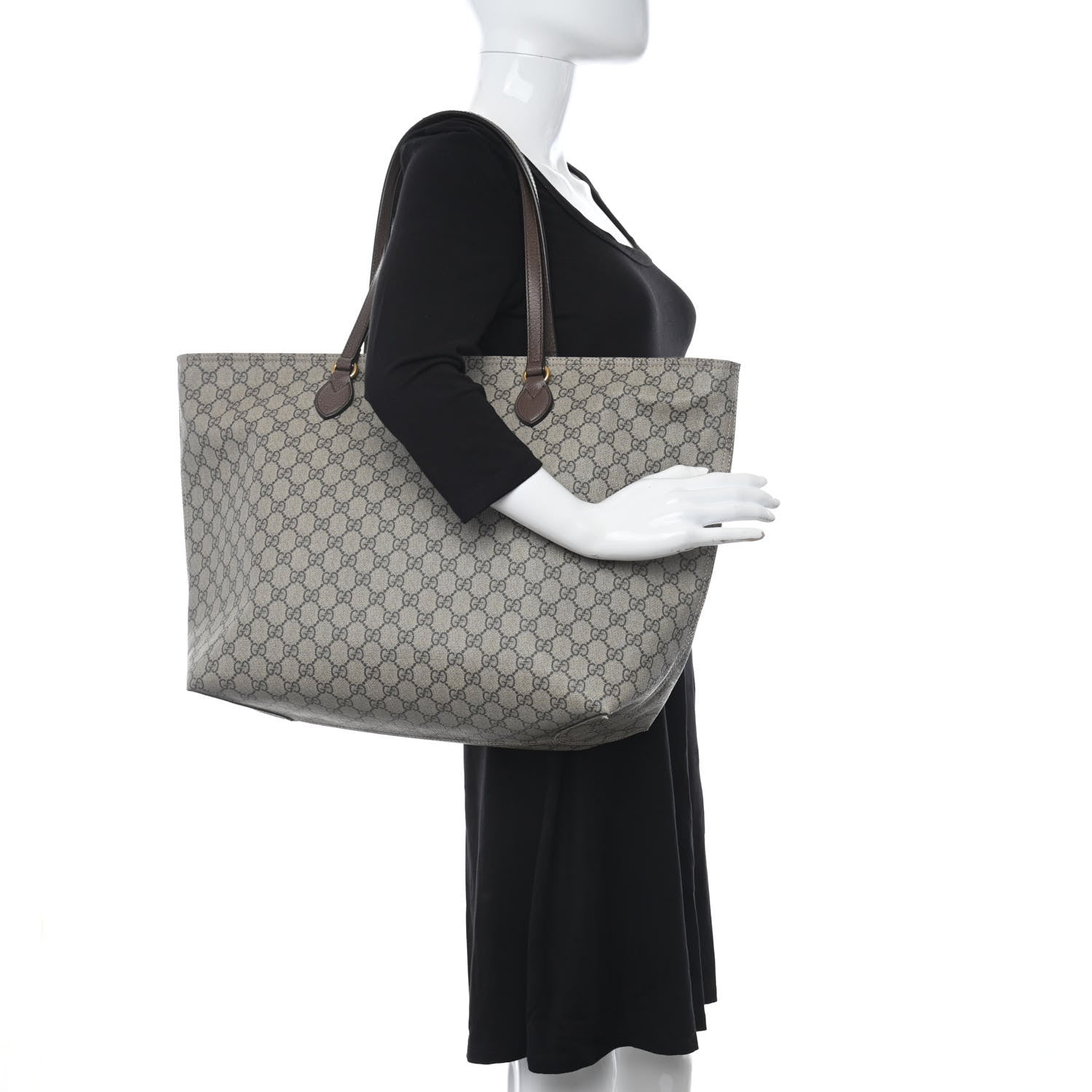 Gucci GG Supreme Monogram Medium Ophidia Shopping Tote Ebony 2 of 13