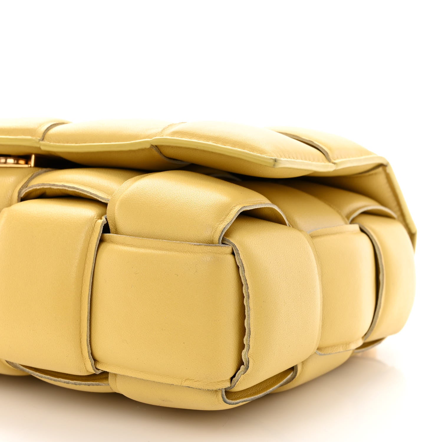 Bottega Veneta Lambskin Maxi Intrecciato Padded Chain Cassette Crossbody Bag Corn 10 of 10