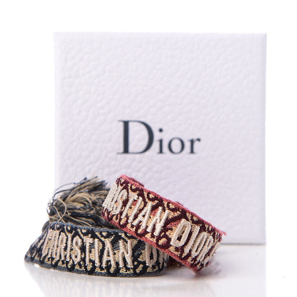 Christian Dior Woven Cotton J'Adior Friendship Bracelet Set 4 of 4