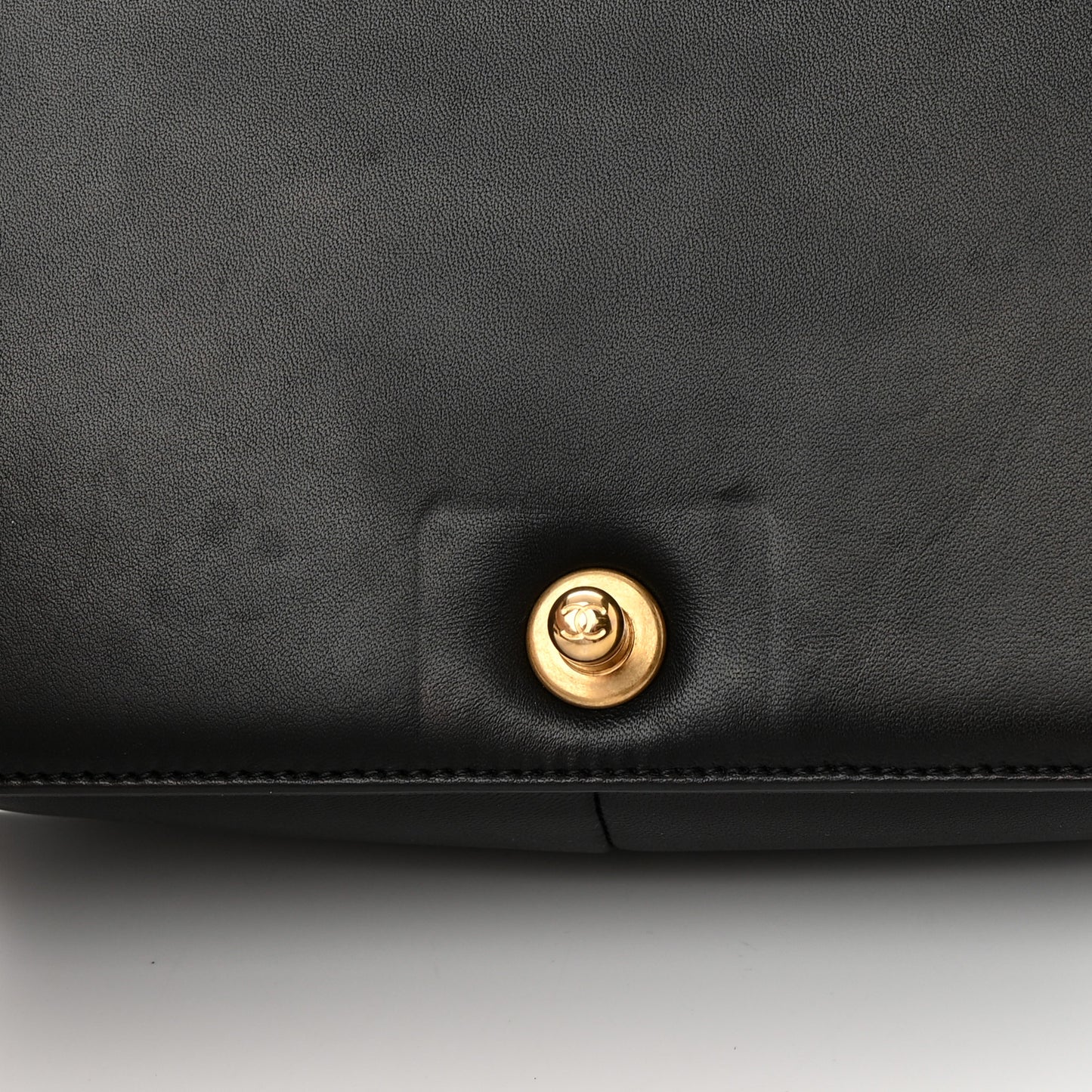 Lambskin Quilted Medium Boy Flap Black