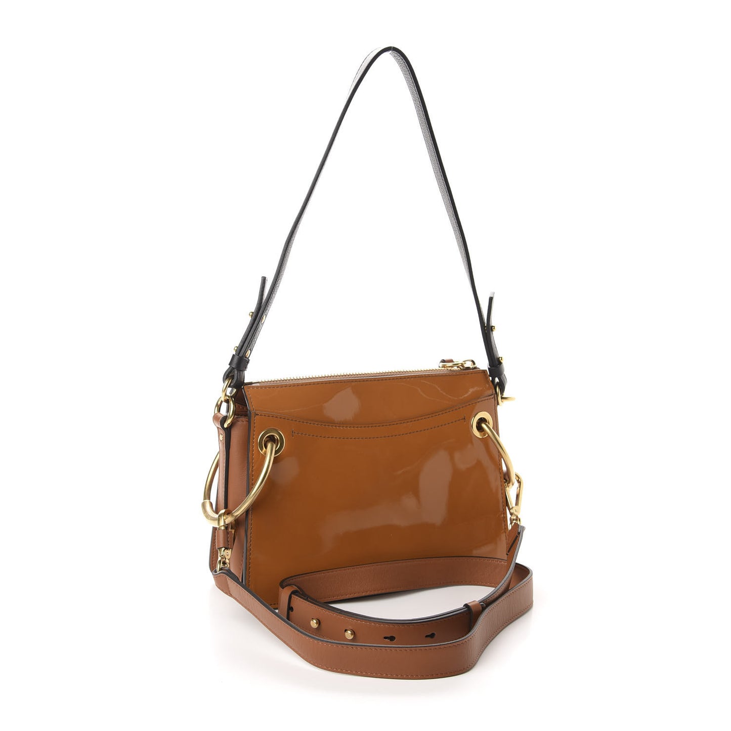 Patent Small Roy Bag Caramel