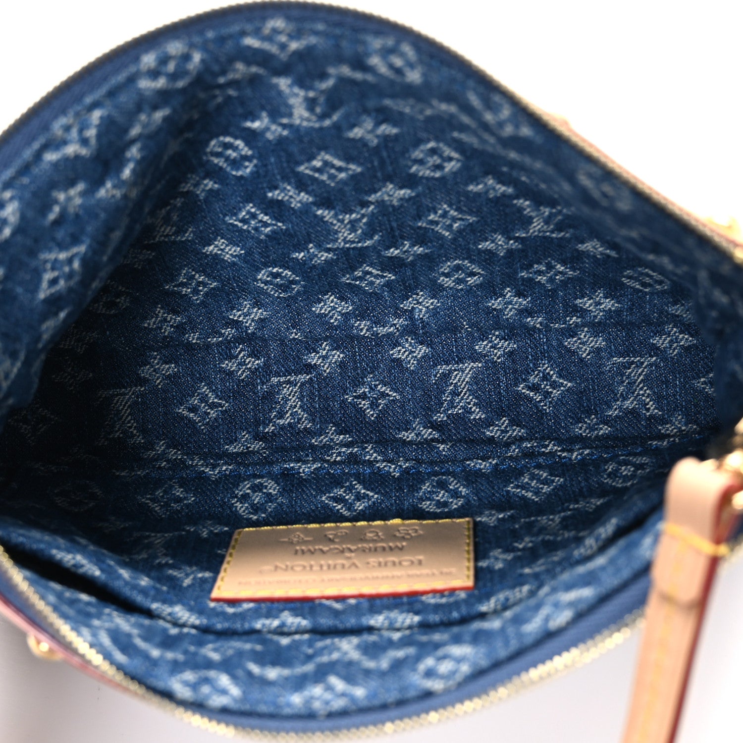 Louis Vuitton LV X TM Monogram Denim Cerises Pochette Accessories Blue 5 of 10