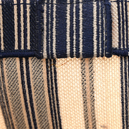 Christian Dior Canvas Embroidered Forte Dei Marmi Striped Book Tote Blue 8 of 22