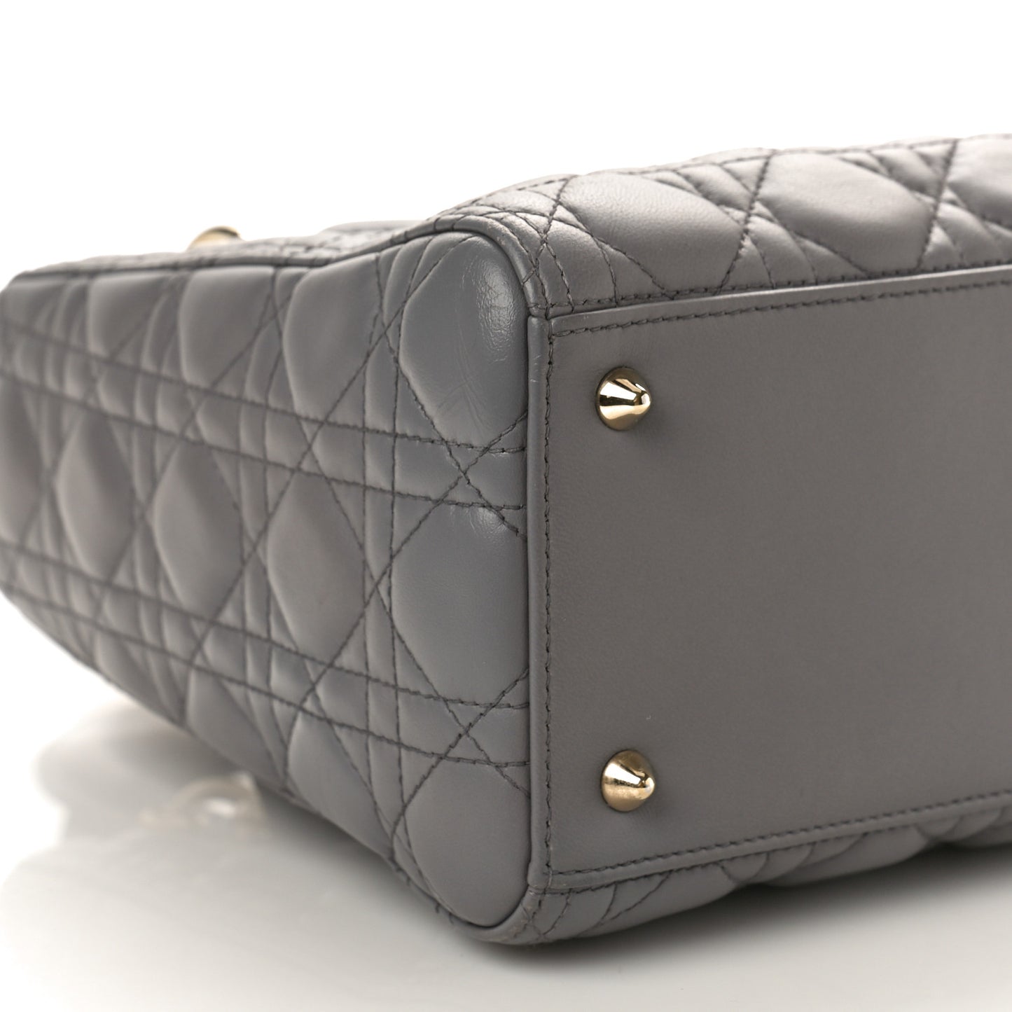 Lambskin Cannage Medium Lady Dior Grey