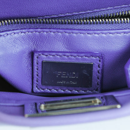 Fendi Nappa Mini Peekaboo Iconic Satchel Viola Cassis 6 of 8