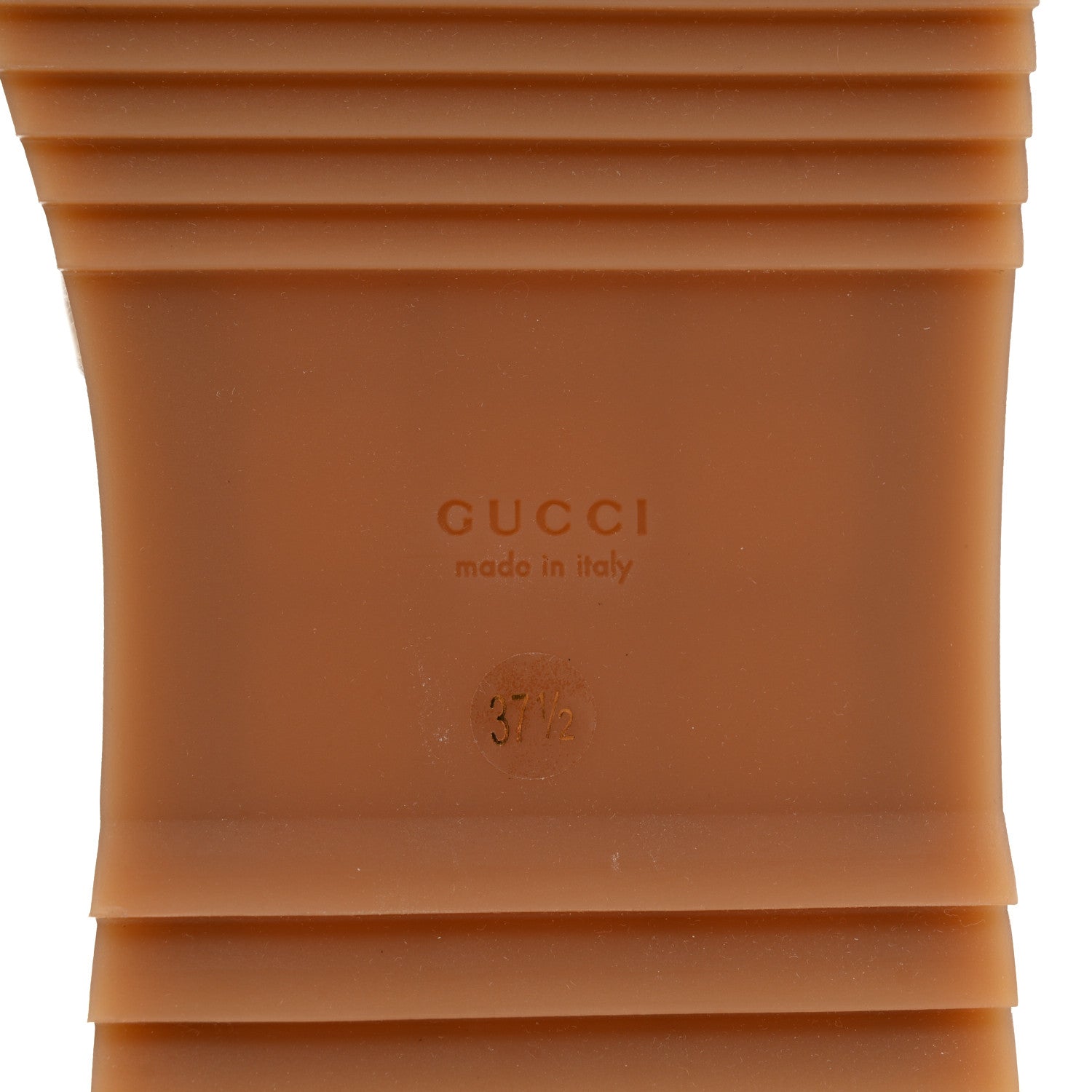 Gucci Canvas GG Monogram Angelina Platform Slide Sandals 37.5 Beige Ruggine 8 of 9