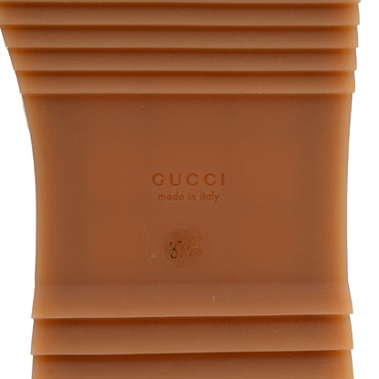 Gucci Canvas GG Monogram Angelina Platform Slide Sandals 37.5 Beige Ruggine 8 of 9