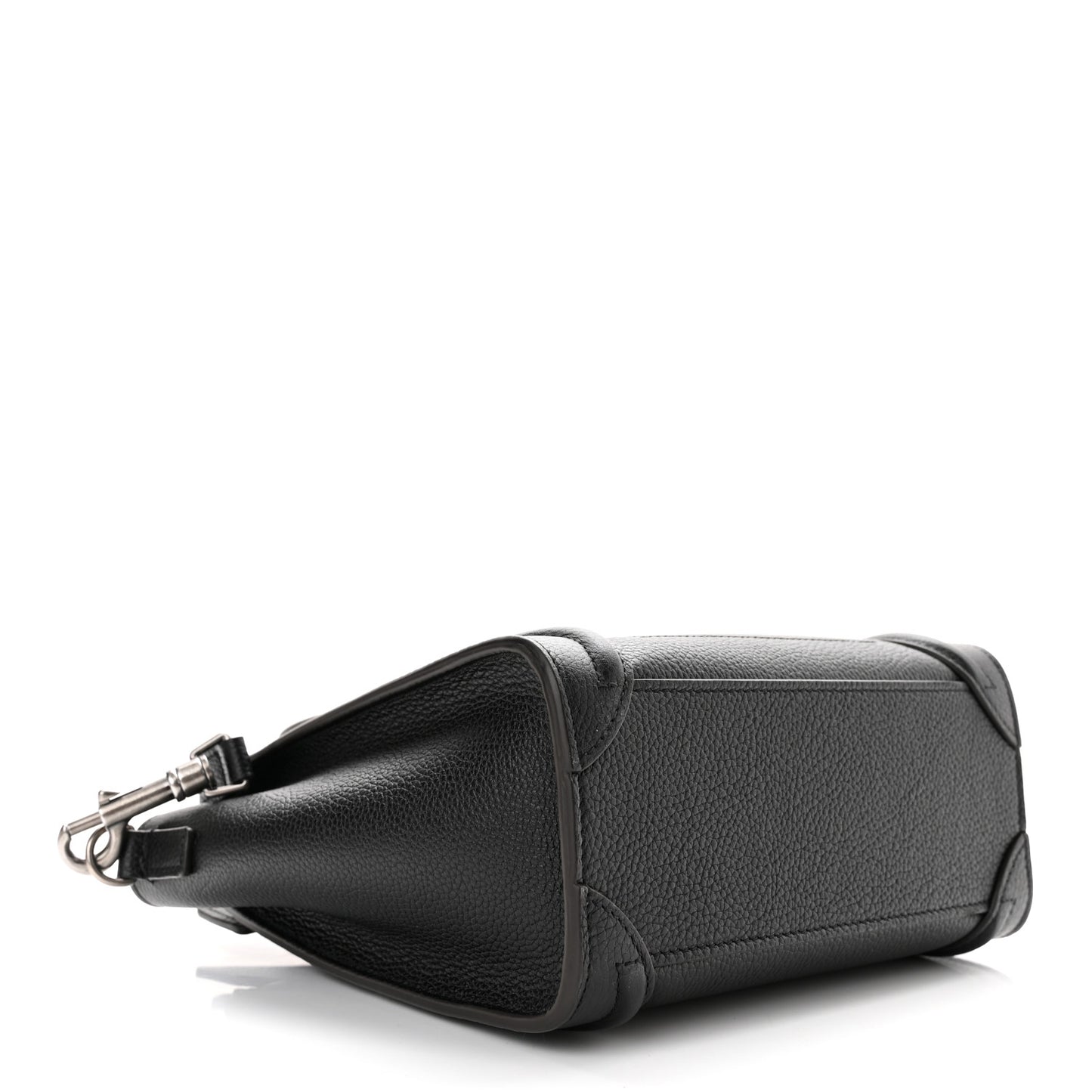 Drummed Calfskin Nano Luggage Black
