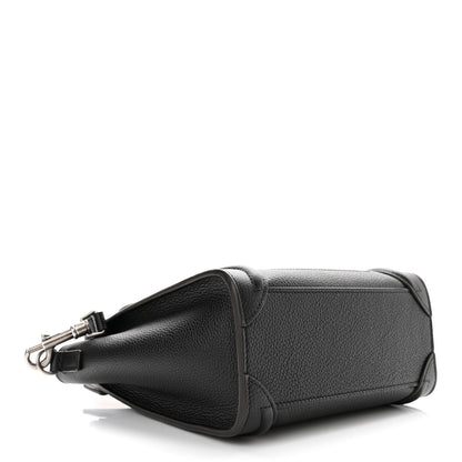 Celine Drummed Calfskin Nano Luggage Black 4 of 11