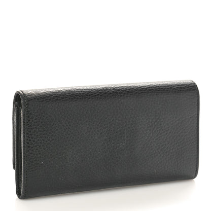 Gucci Dollar Calfskin GG Marmont Continental Wallet Black 3 of 8