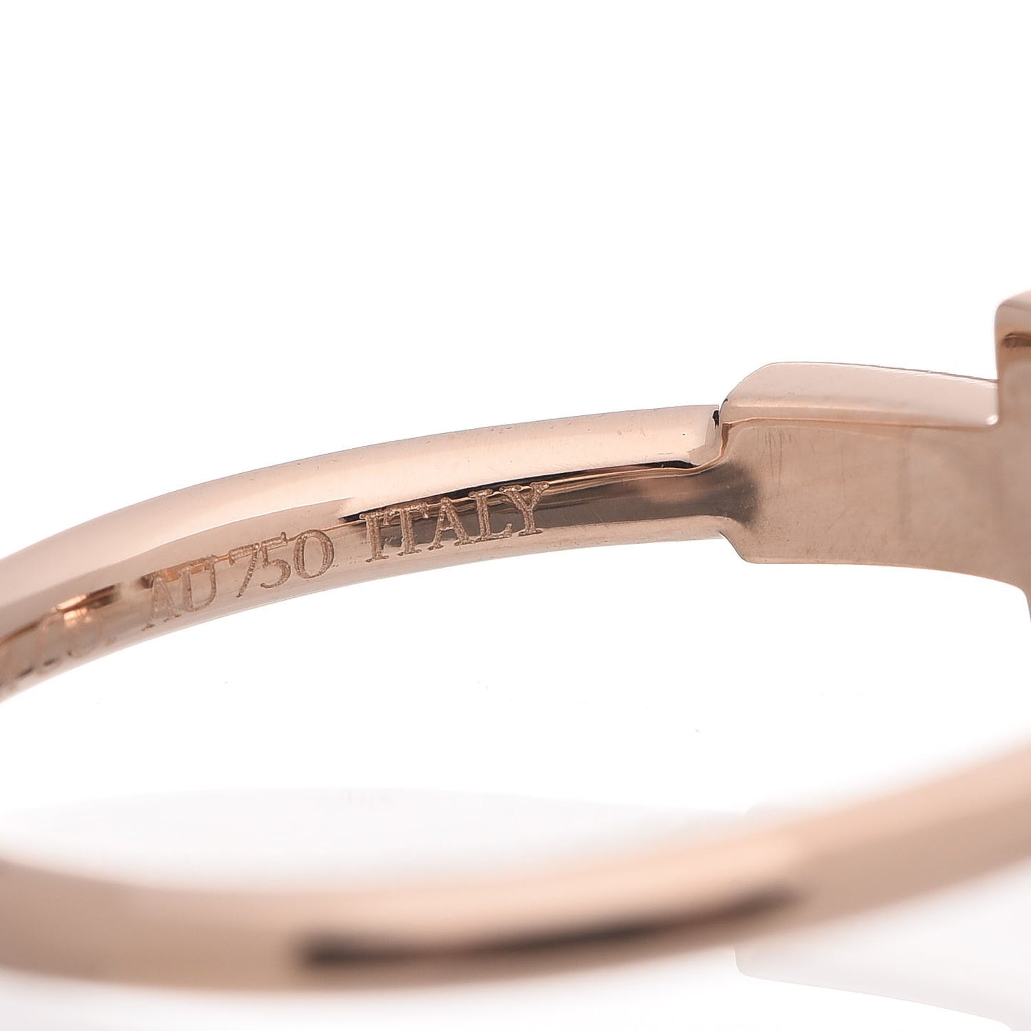 18K Rose Gold Diamond T Wire Ring 49 5