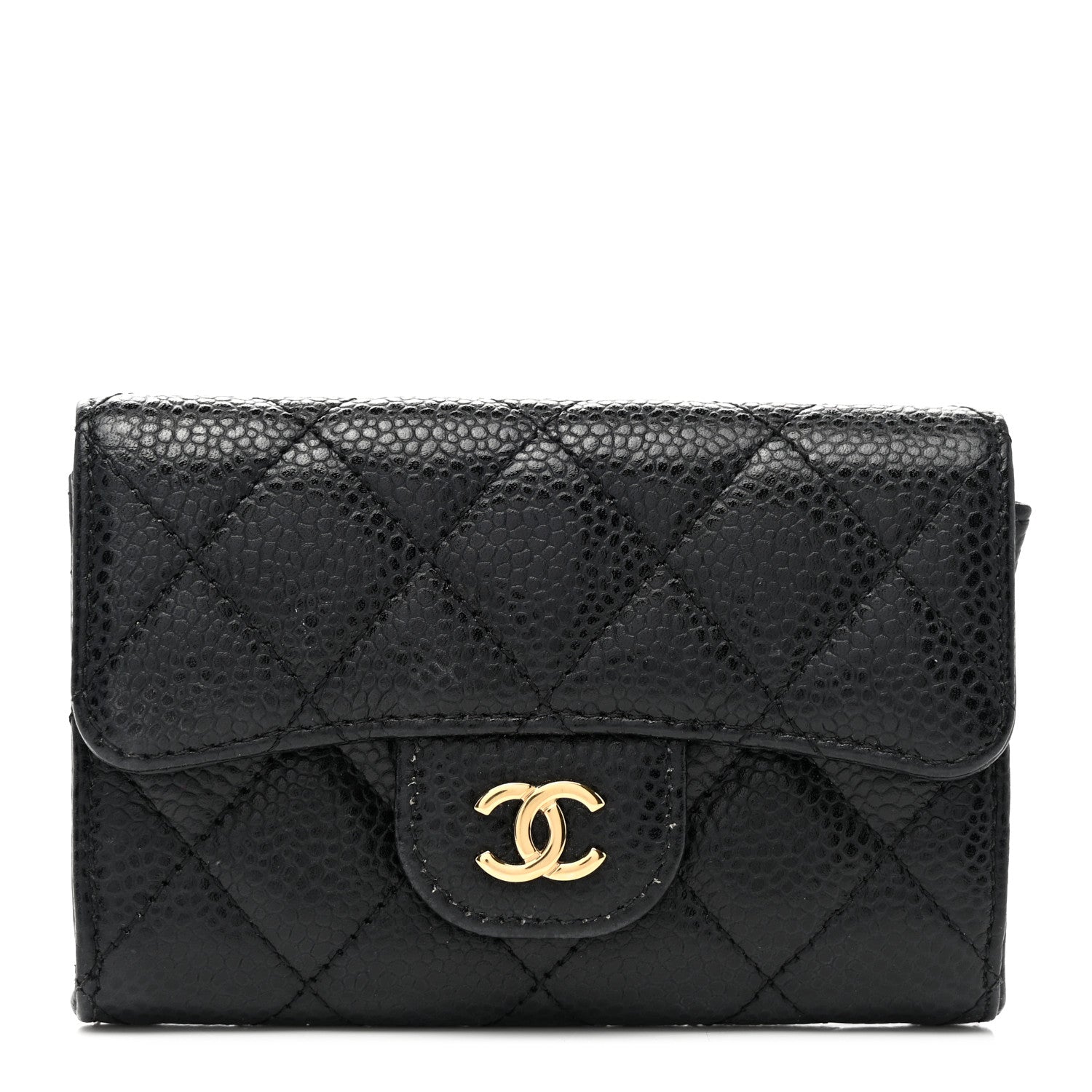 Chanel Caviar Quilted Flap Card Holder Black 1 of 8