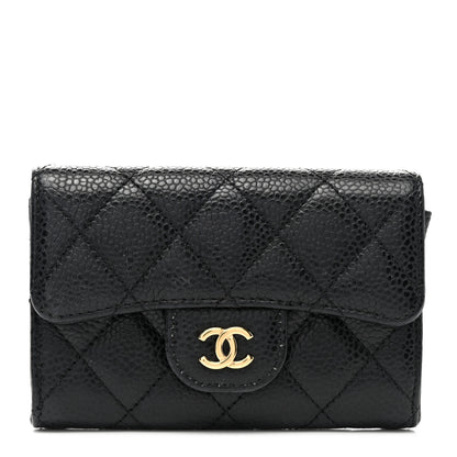 Chanel Caviar Quilted Flap Card Holder Black 1 of 8