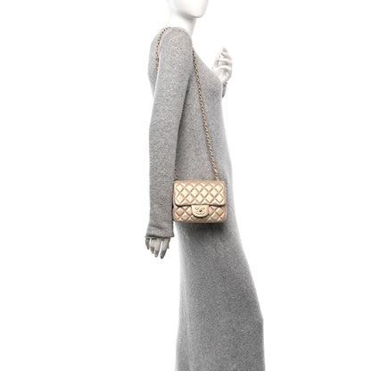 Chanel Metallic Lambskin Quilted Mini Square Flap Gold 2 of 10