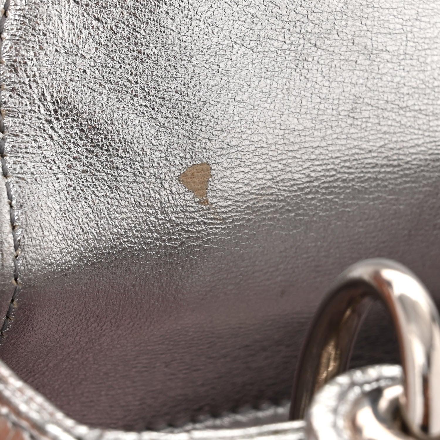 Christian Dior Metallic Lizard Mini Lady Dior Silver 16 of 17