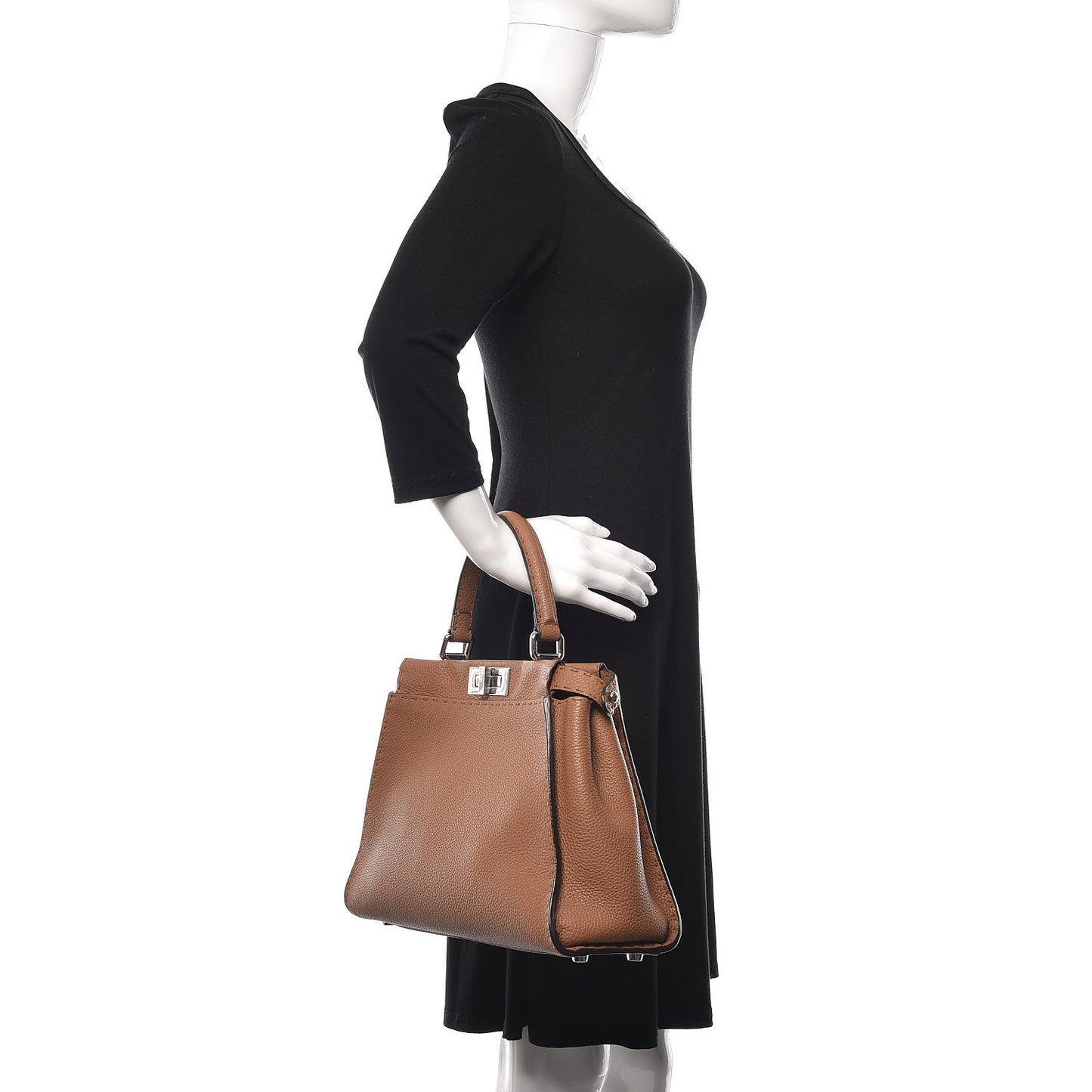 Cuoio Romano Selleria Bi-Color Medium Peekaboo Iconic Satchel Mou Deserto
