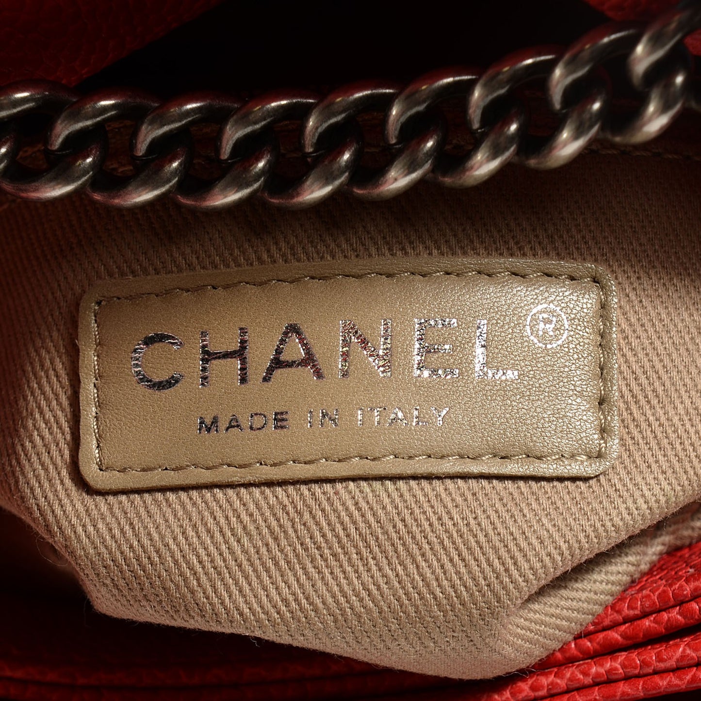 Caviar Quilted Mini Simply CC Flap Red