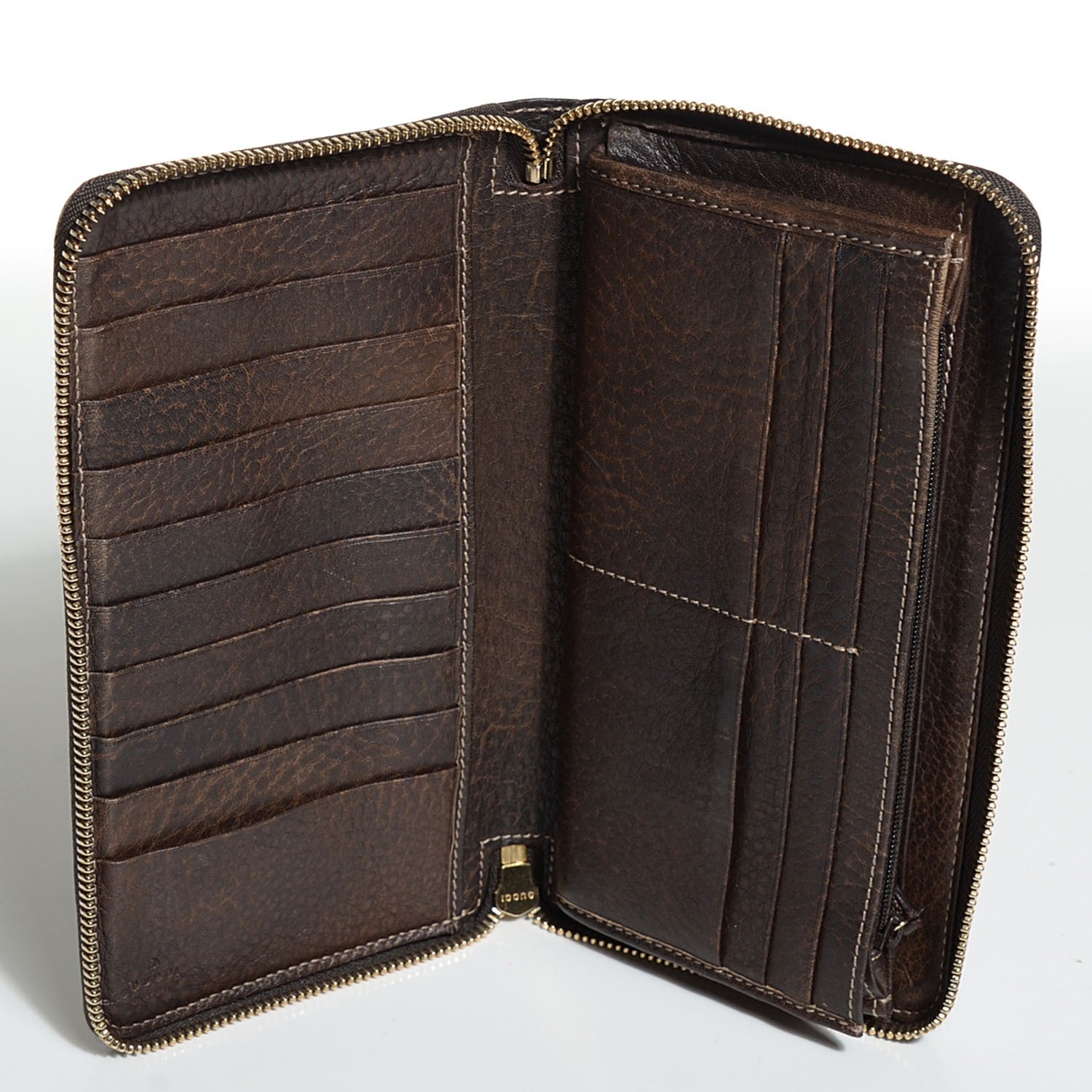 Gucci Guccissima Bamboo Tassel Zip Around Wallet Brown 5 of 8