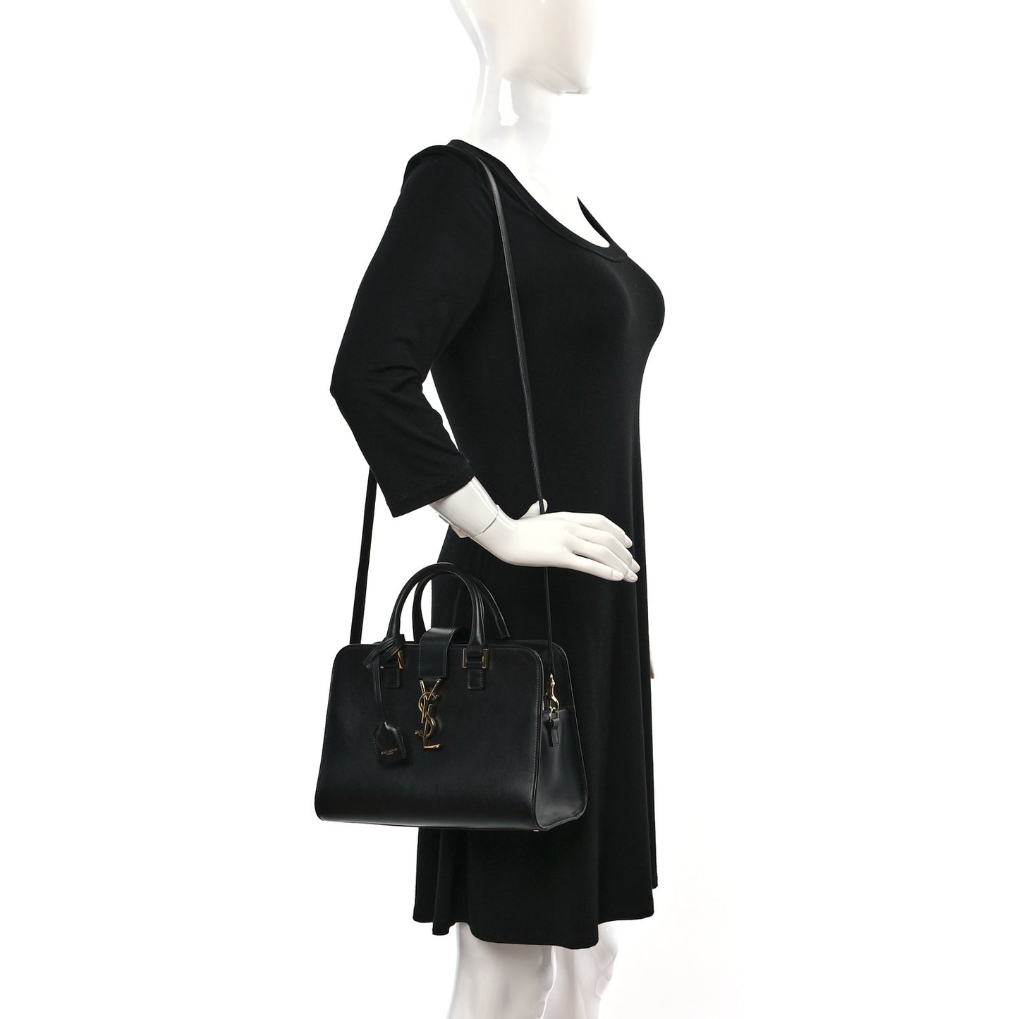 Calfskin Monogram Baby Cabas Black