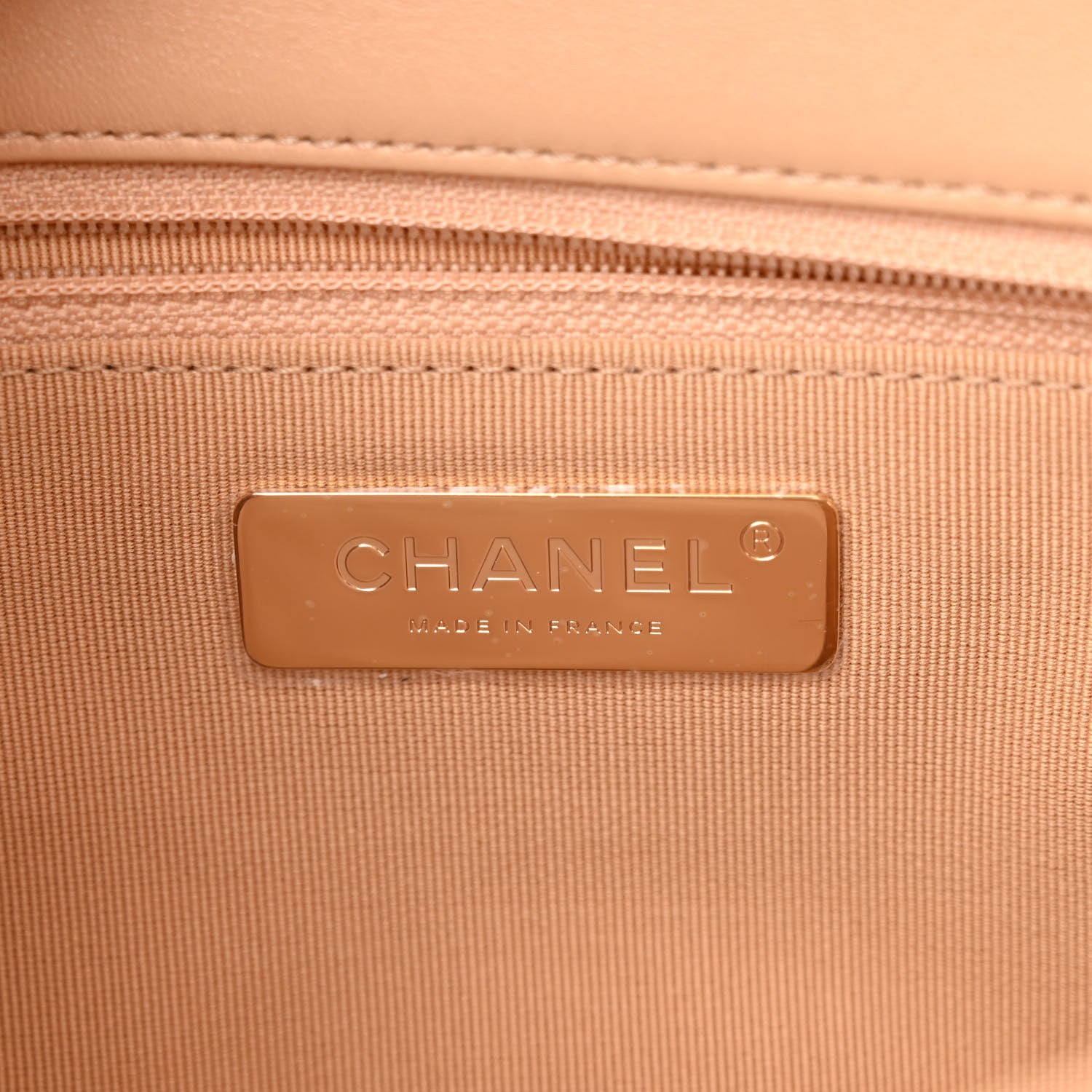 Chanel Goatskin Quilted Medium Chanel 19 Flap Beige 6 of 10