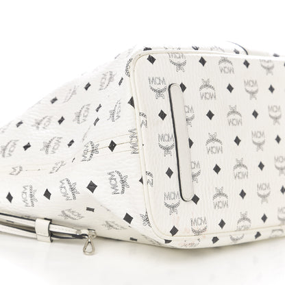 MCM Visetos Large Liz Reversible Shopper Tote White 11 of 14